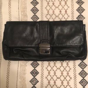Black Buckle Clutch